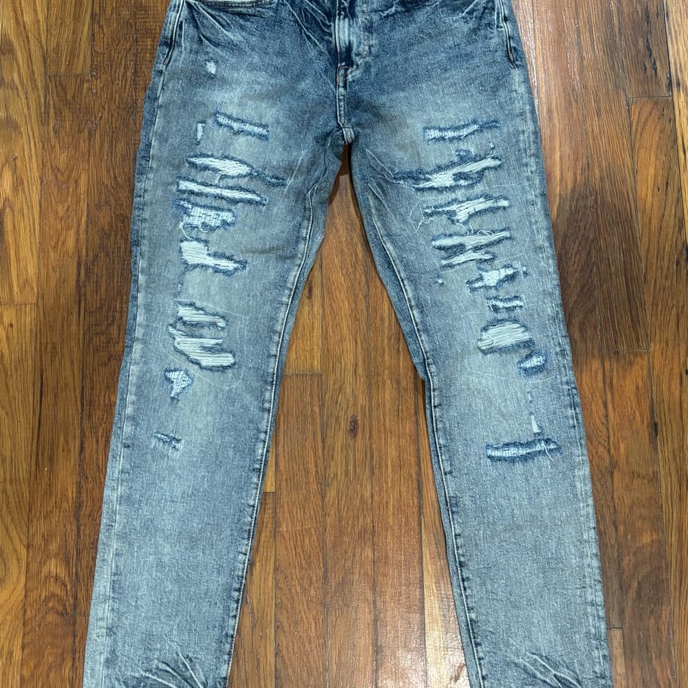 H&M Distressed Gray Skinny Jeans for Men